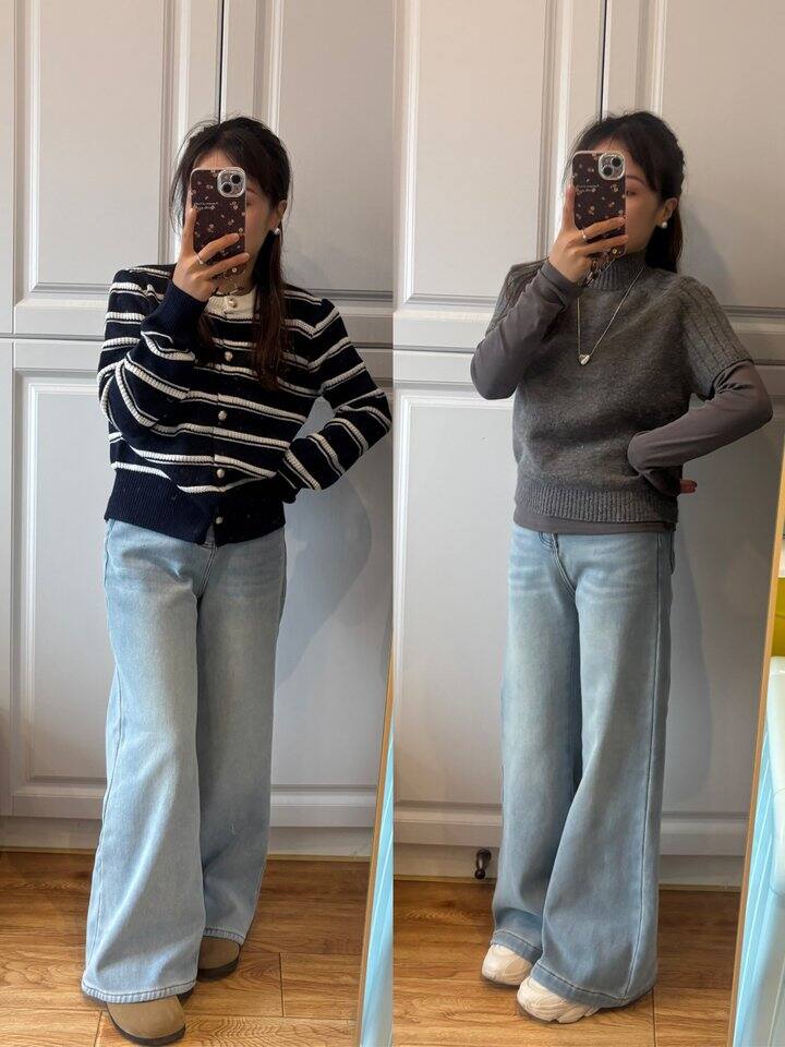 70💰浅色加绒牛仔裤