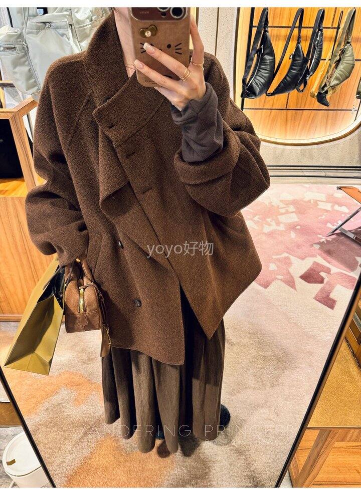 立领羊毛双面呢大衣 ！💰329