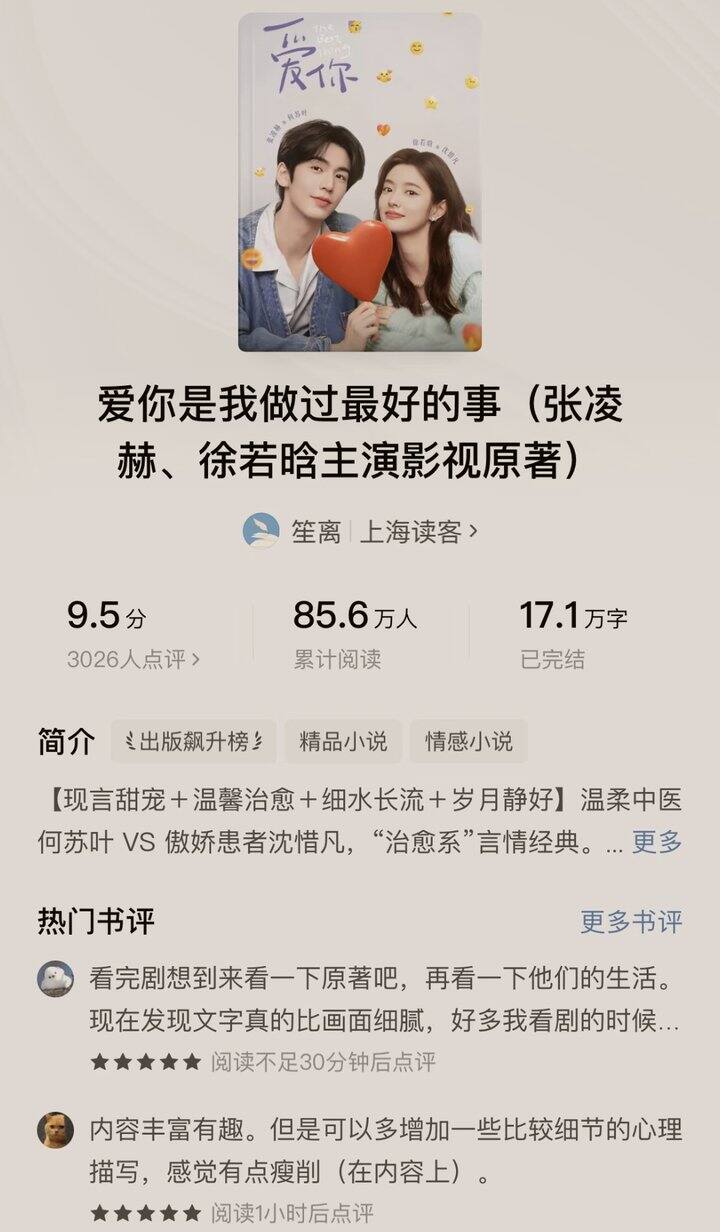 小说书单《爱你，是我做过最好的事》作者：笙离