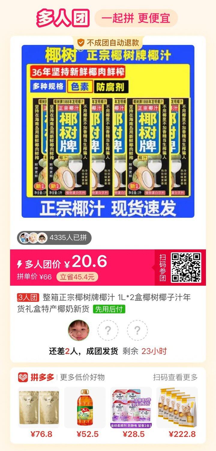 有姐妹拼椰汁么