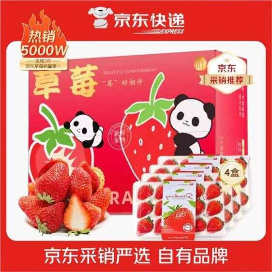 39.9‼️大凉山高山草莓礼盒装 2.1-2.6斤