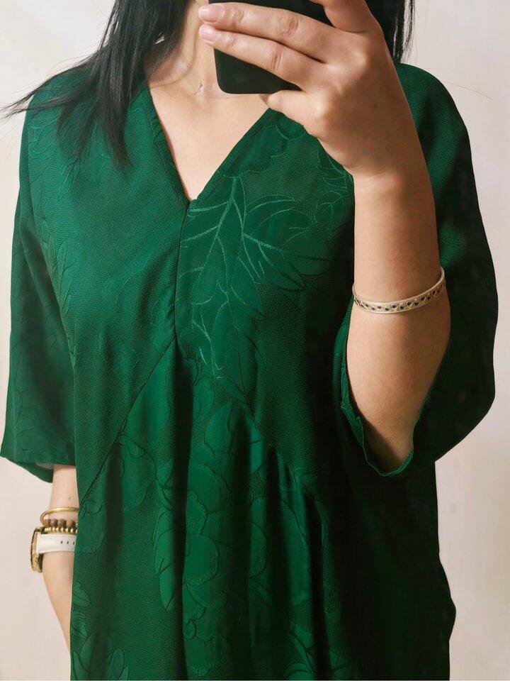 蚕夏绿色抱抱裙