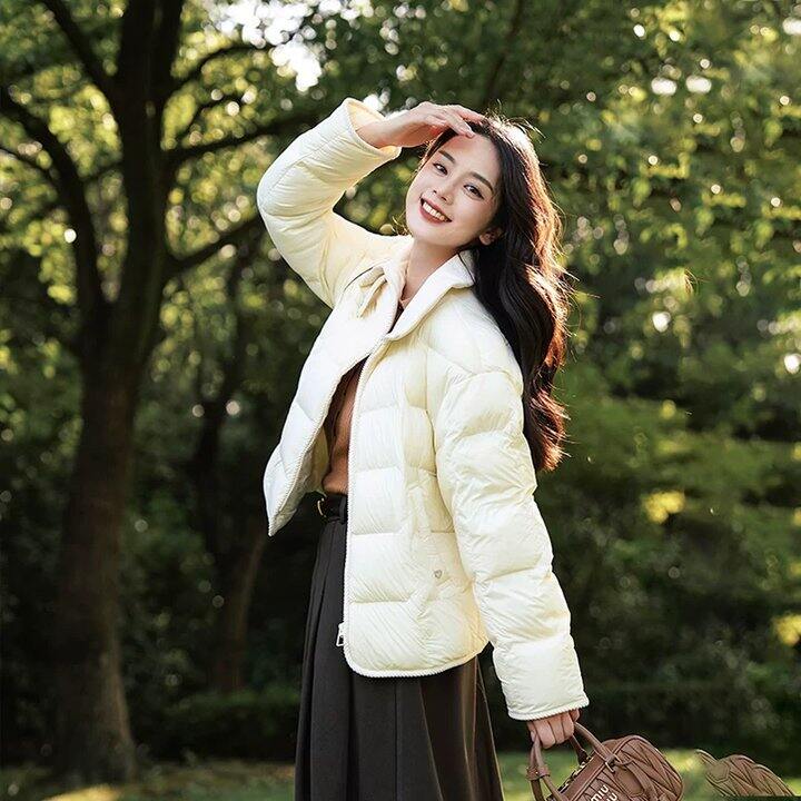 坦博尔饼干90鸭绒衬衫领羽绒服到手181.9