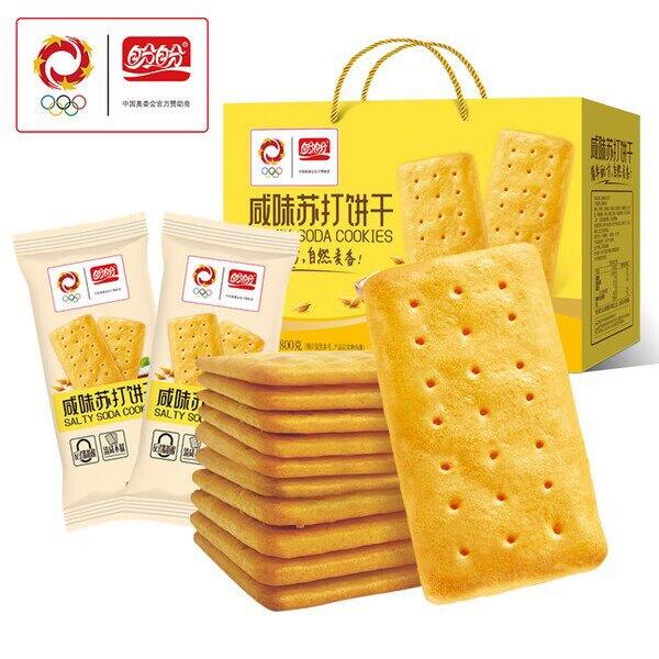 【京东】盼盼咸味苏打饼干礼盒装800g 12.9包邮