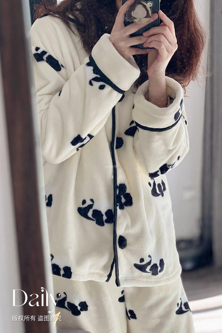 野兽派🐼亲法兰绒睡衣家居服套装！💰99