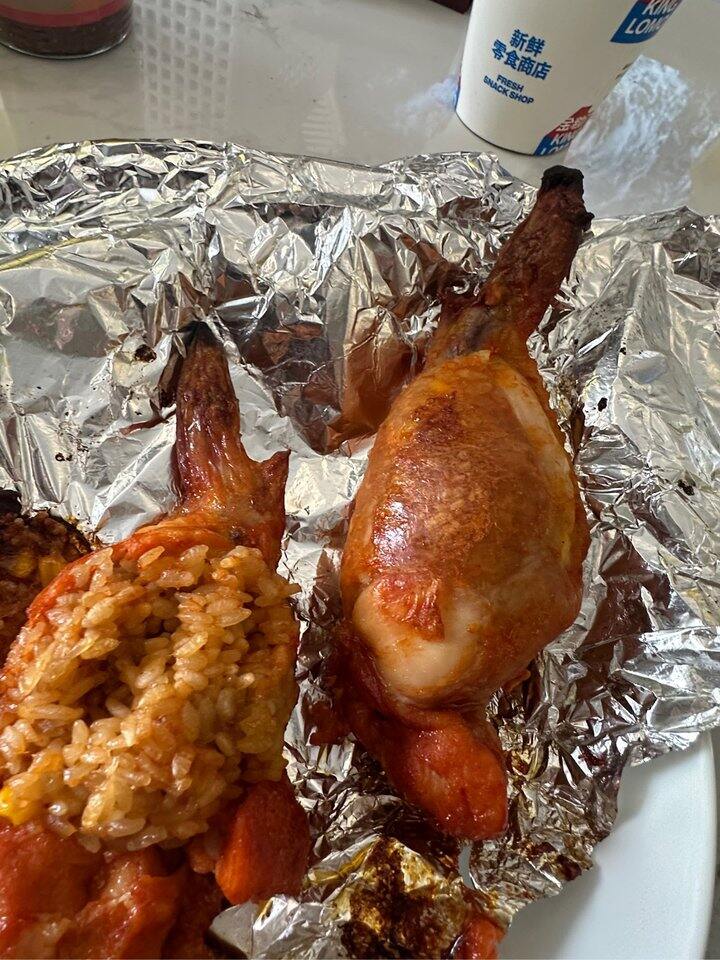 今天这个鸡翅包饭烤得好