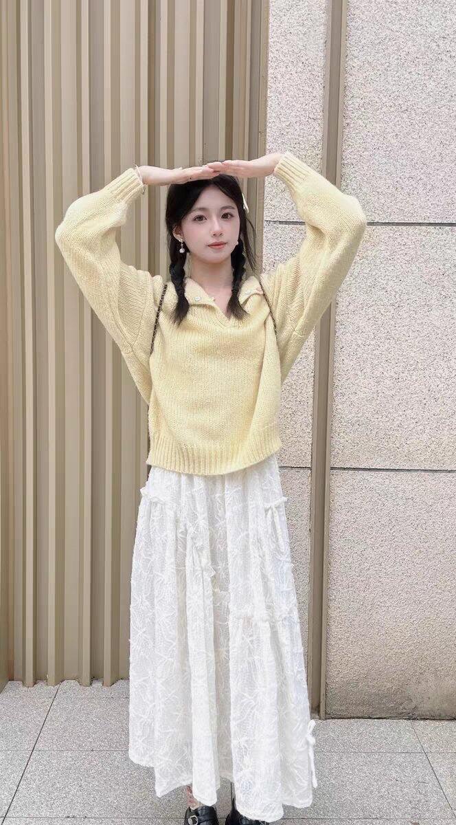 甜美蕾丝加绒半身裙