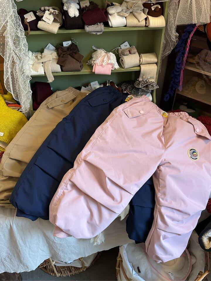 儿童亮灯冲锋软壳防寒棉裤！💰45