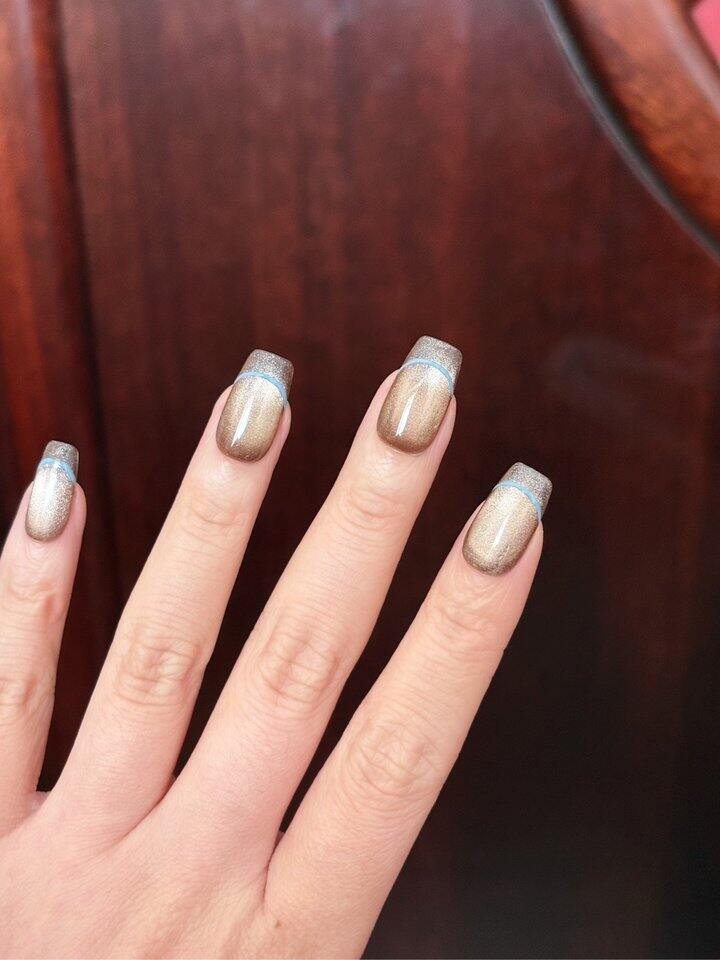 穿戴甲测评｜猫眼法式