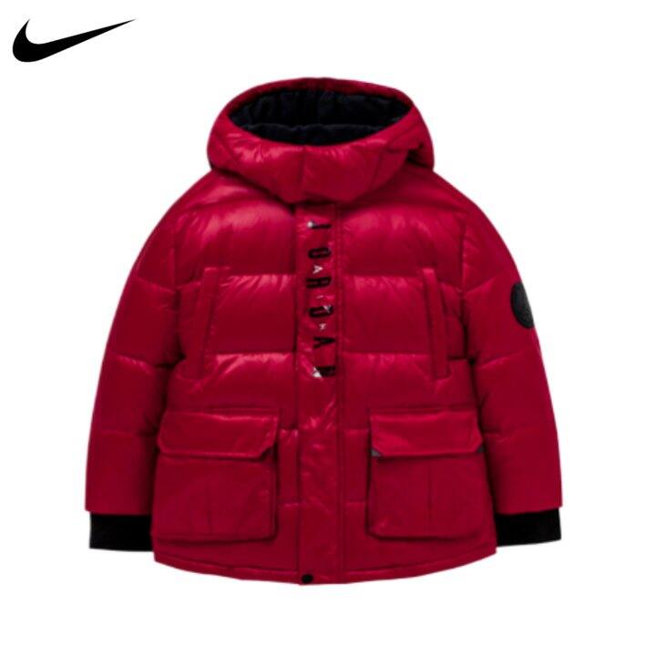 给儿子买的耐克Jordan新年红羽绒服