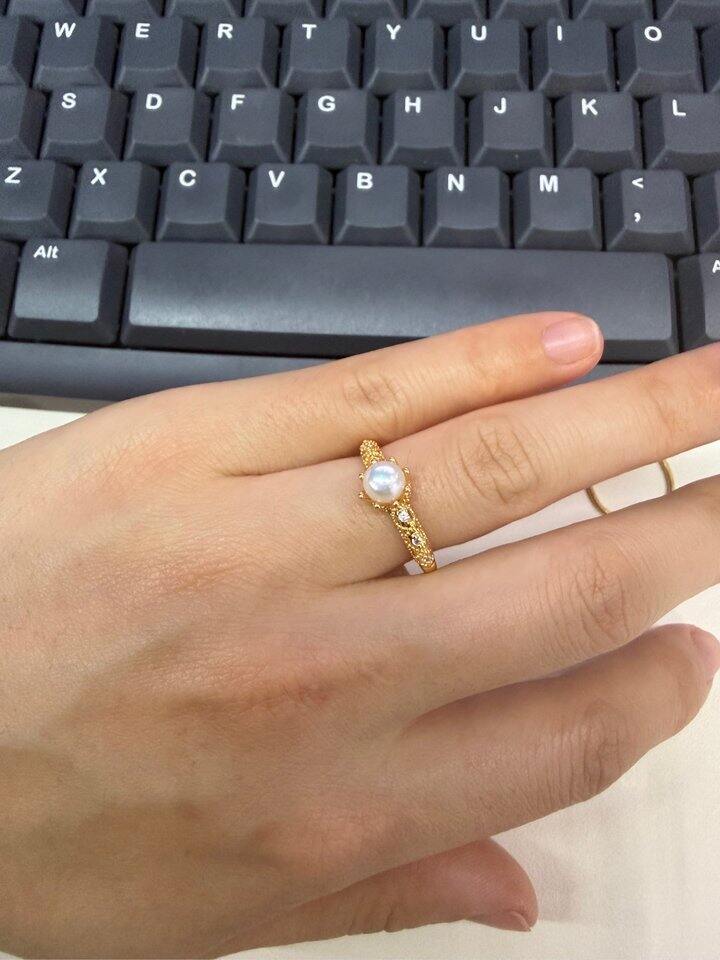 好看的珍珠戒指