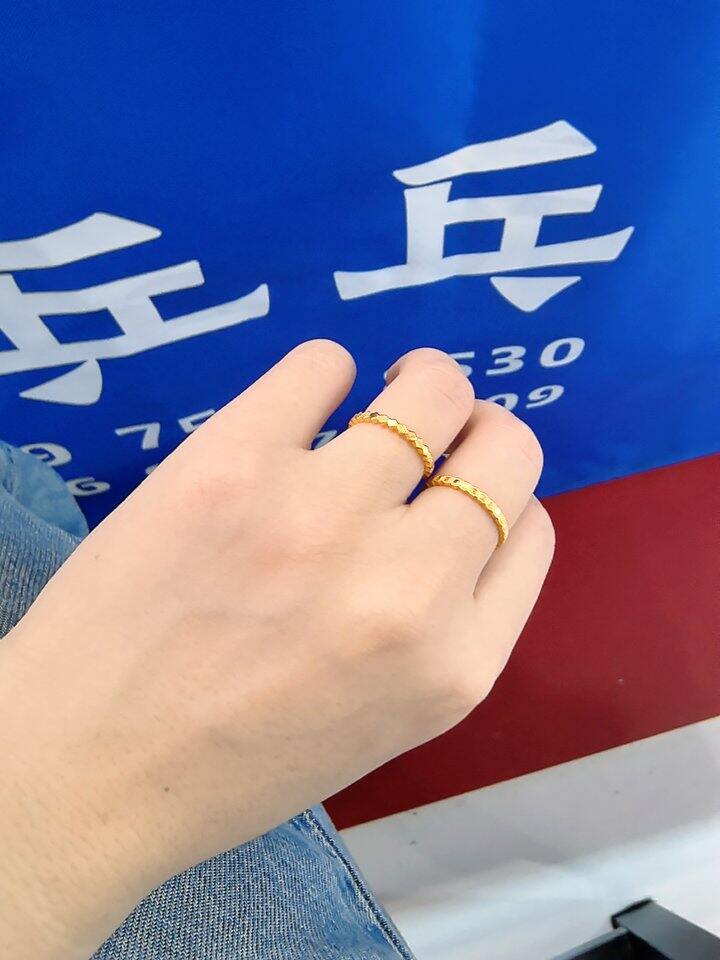 去水贝买了一个金戒指