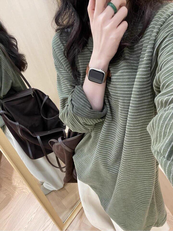 苔原肌理条纹长袖T！💰69