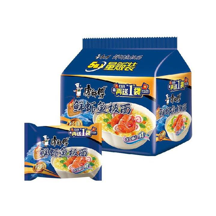 康师傅经典鲜虾鱼板面