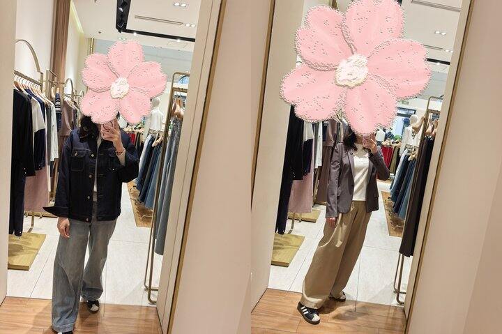 今天买的衣服晒图