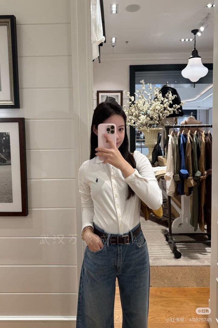 拉夫纽扣门襟长袖Polo衫！💰99