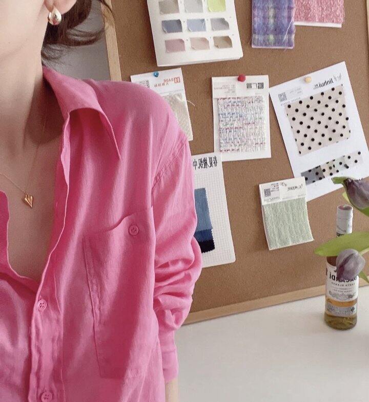 粉色苎麻衬衫！💰129限时一小时
