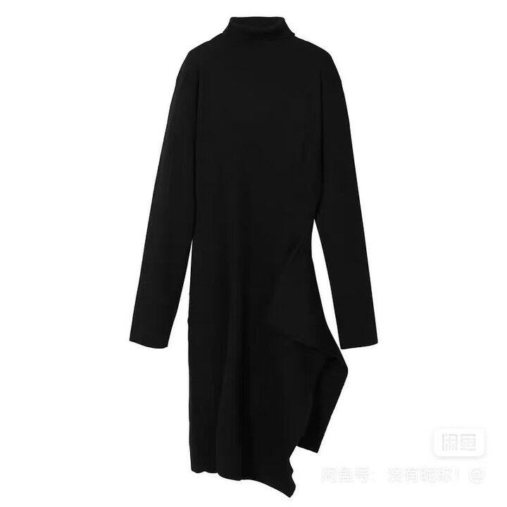 出全新JNBY/江南布衣针织连衣裙高领长袖收腰毛衫裙