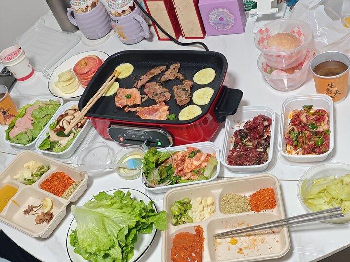 昨晚在家吃烤肉