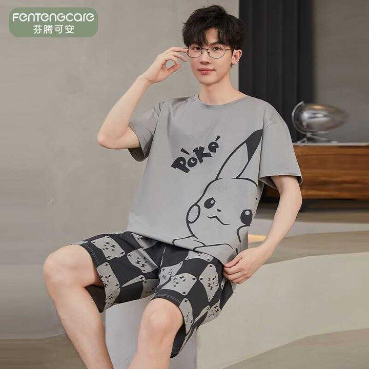 芬腾可安男士圆领短袖短裤睡衣💰39