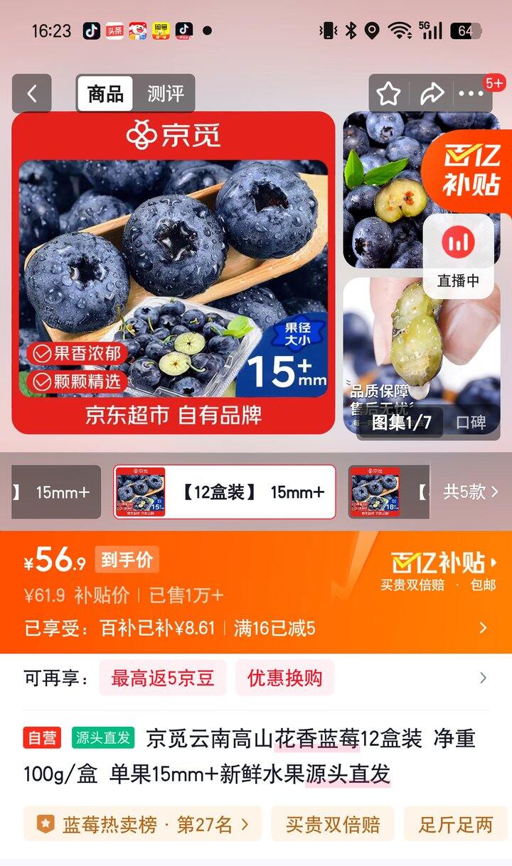 【奶茶东】蓝莓