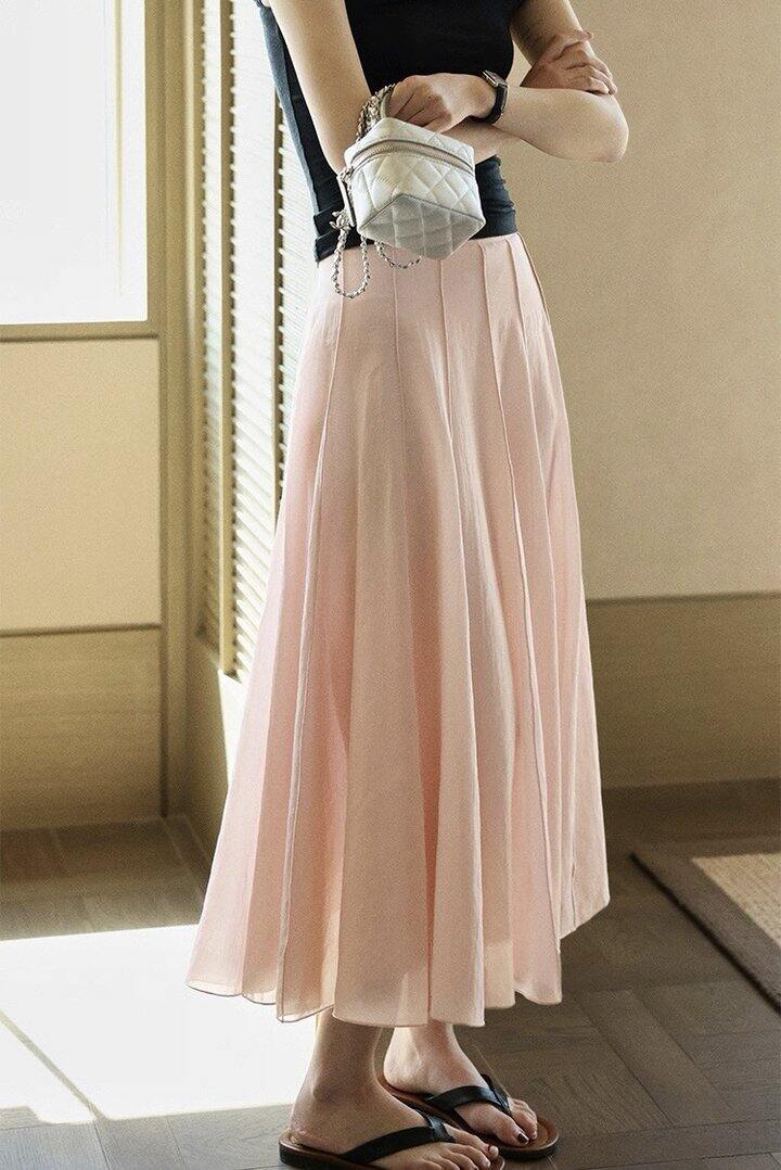 天丝柔雾粉半身裙套装！💰69起