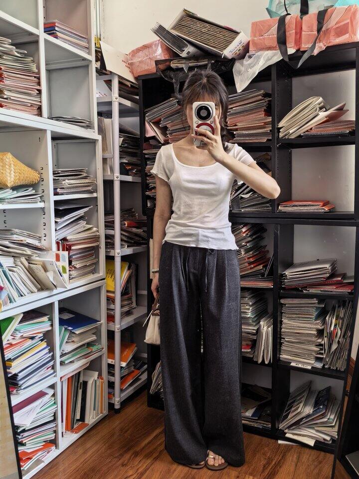 今晚八点🕗 老钱风高智黑灰色西装裤