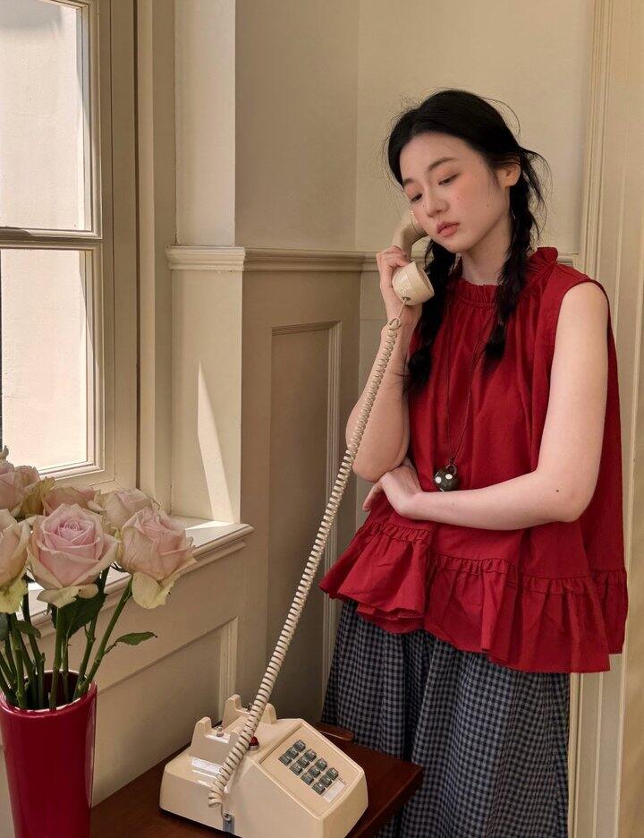 巨好穿的荷叶边打褶上衣！💰89