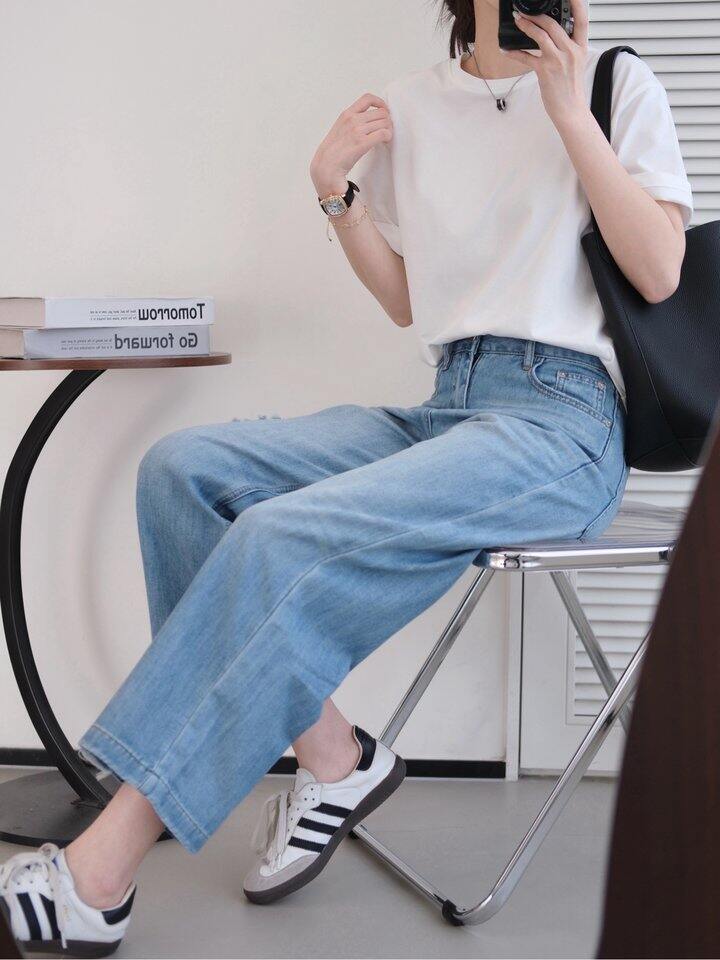 九分破洞/花边牛仔裤套装！💰59起