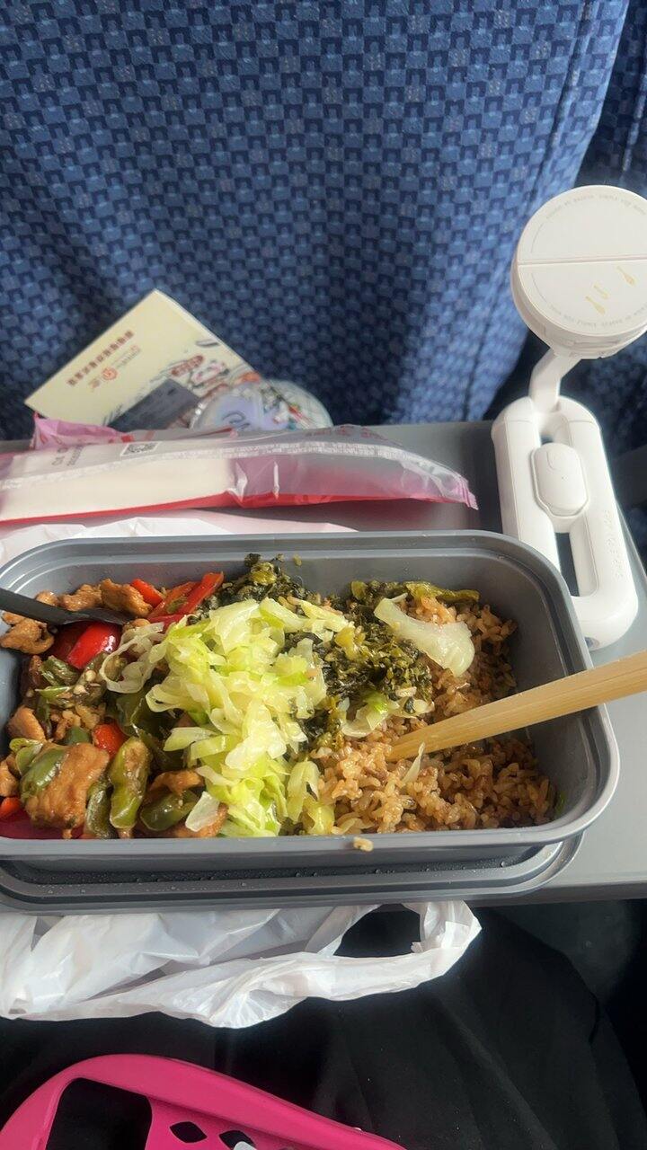 如果你在贵阳或者成都重庆的高铁！可以点17块的盒饭