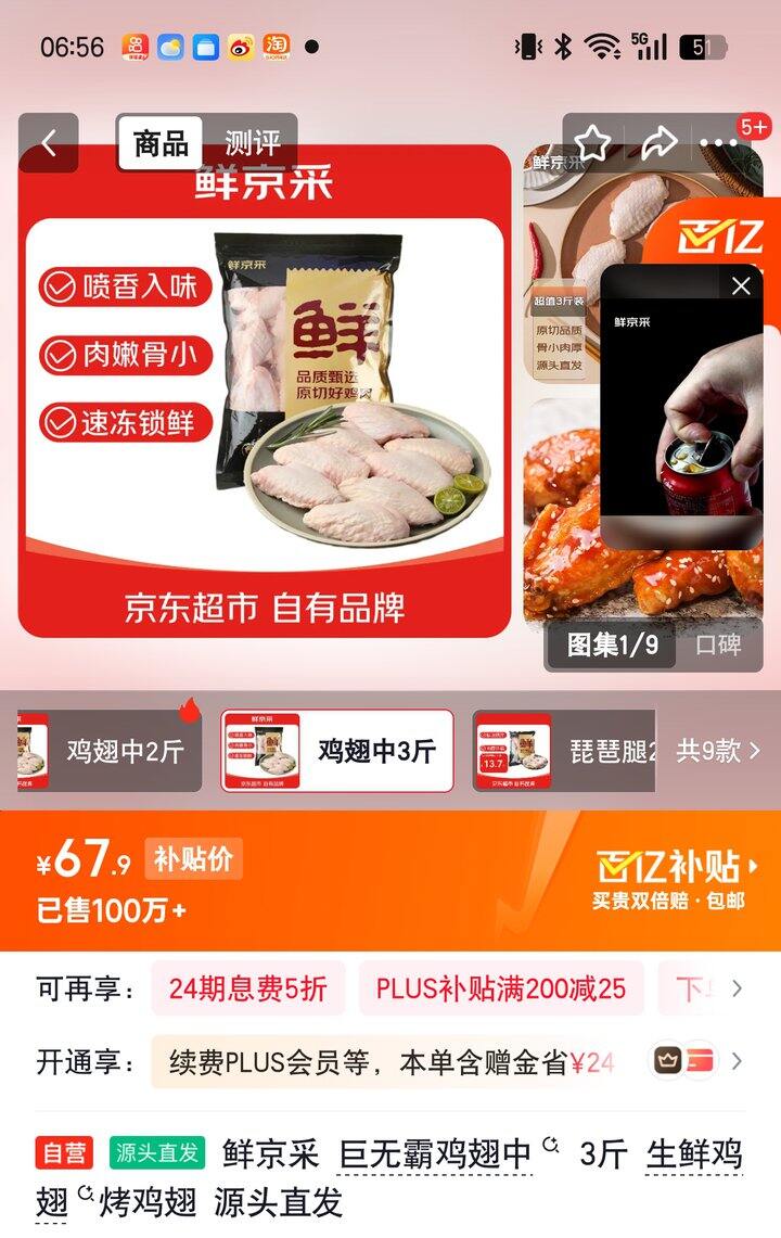 【奶茶东】鸡翅中