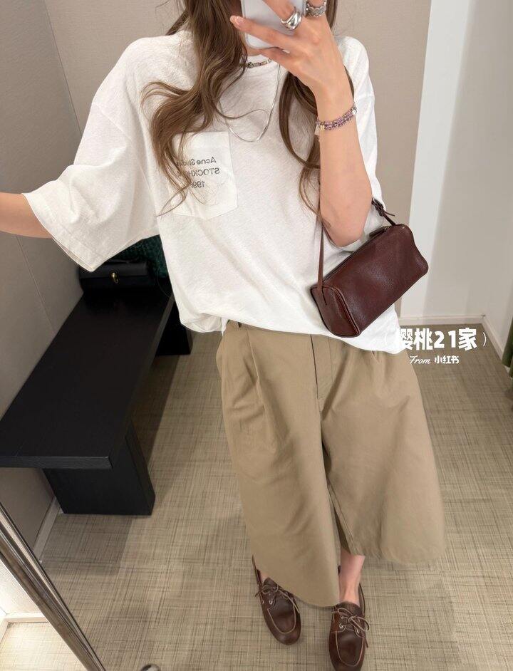 Acne复古口袋1996印花短袖 ！💰99