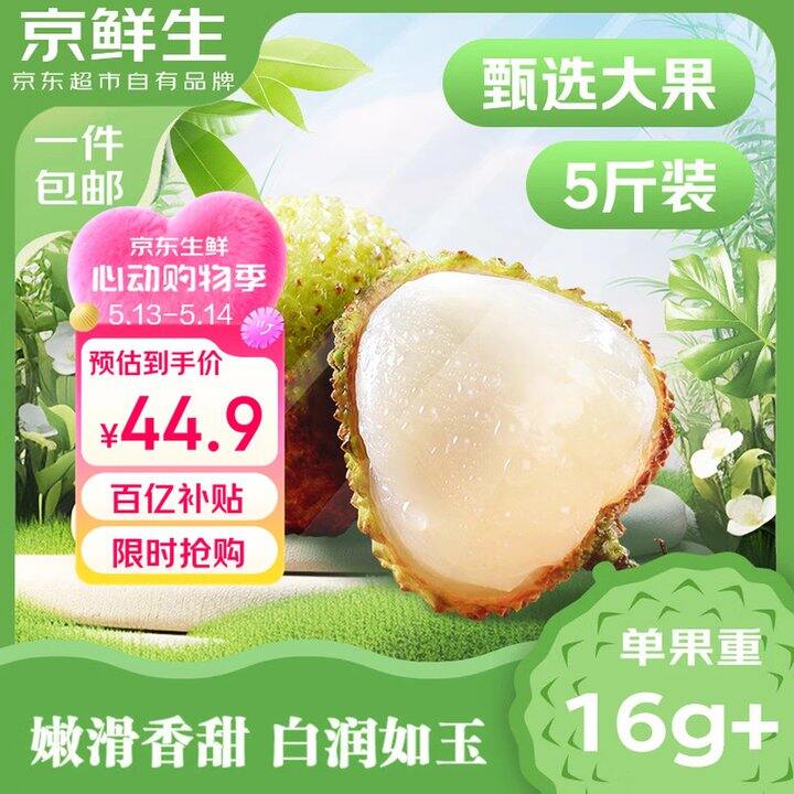 【自营】京鲜生 海南妃子笑荔枝