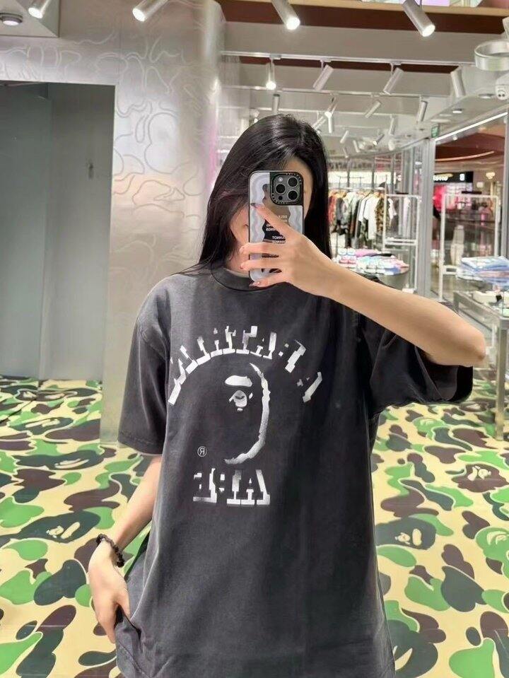 BAP猿人头做旧水洗短袖！💰119
