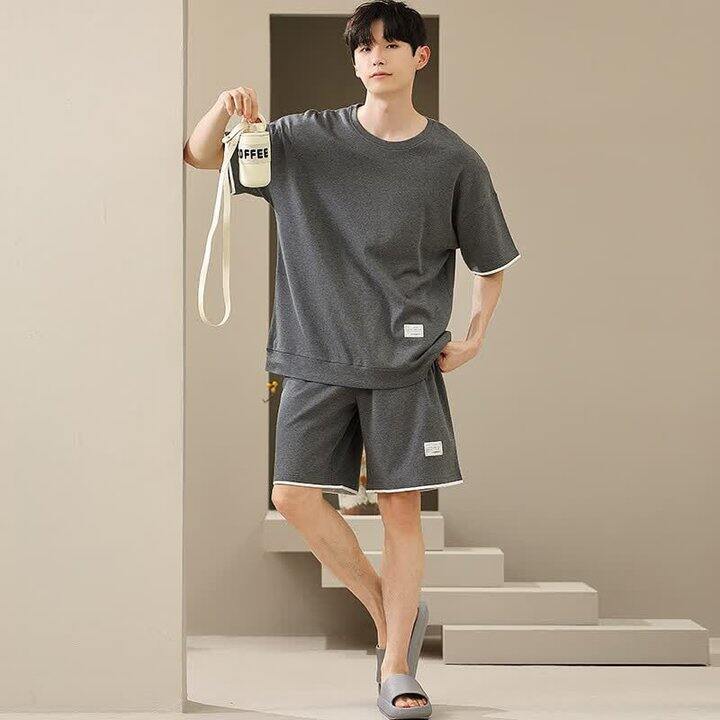 芬腾可安 男士短袖+短裤家居服套装💰39