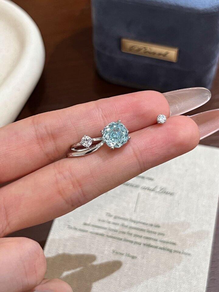 美的不像话，八角海蓝玫瑰切耳夹套装 39.9 只团一天
