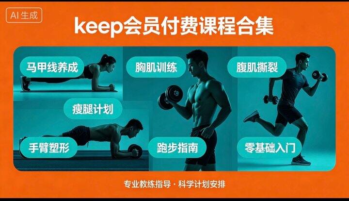 keep运动健身教程会员+付费课程合集
