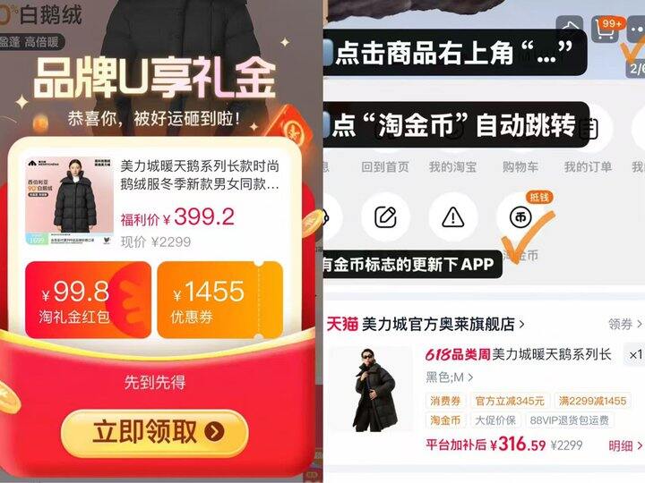 316💰美力城暖天鹅长款鹅绒服