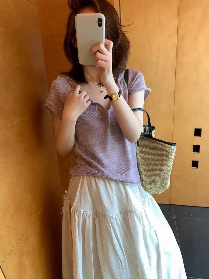 老钱风莱赛尔亚麻针织防晒衫！💰69