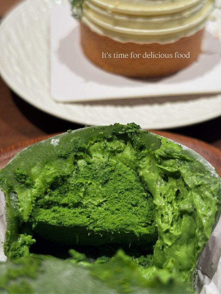 抹茶吃爽了！
