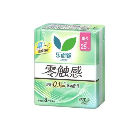 乐而雅花王零触感卫生巾到手5.2/包