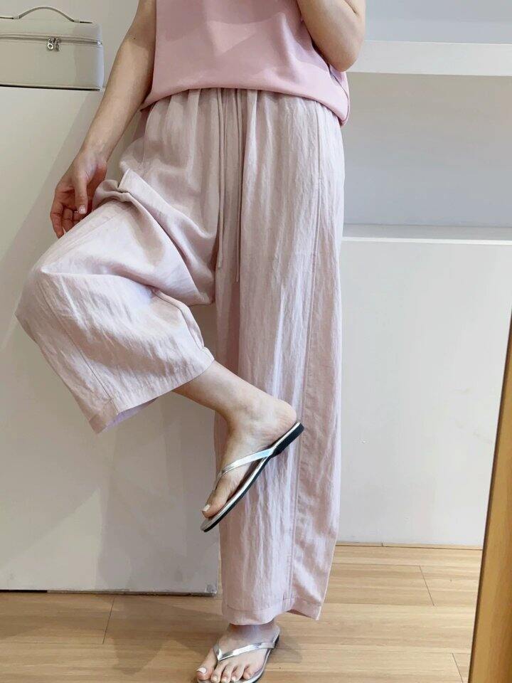 莱赛尔亚麻显瘦休闲裤~