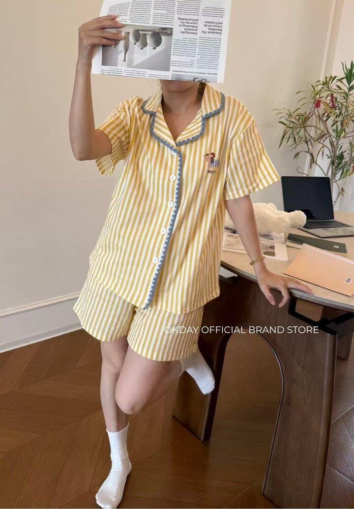 夏日懒人居家套装｜精梳水洗棉短袖套装软乎乎巨舒服~