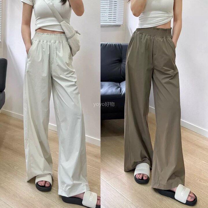 lulu女士腰部褶皱阔腿长裤！💰89