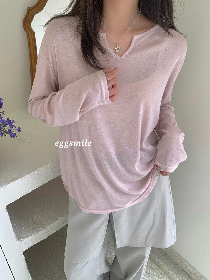 egg桃心领莱赛尔蚕丝氧气罩衫！💰29.9