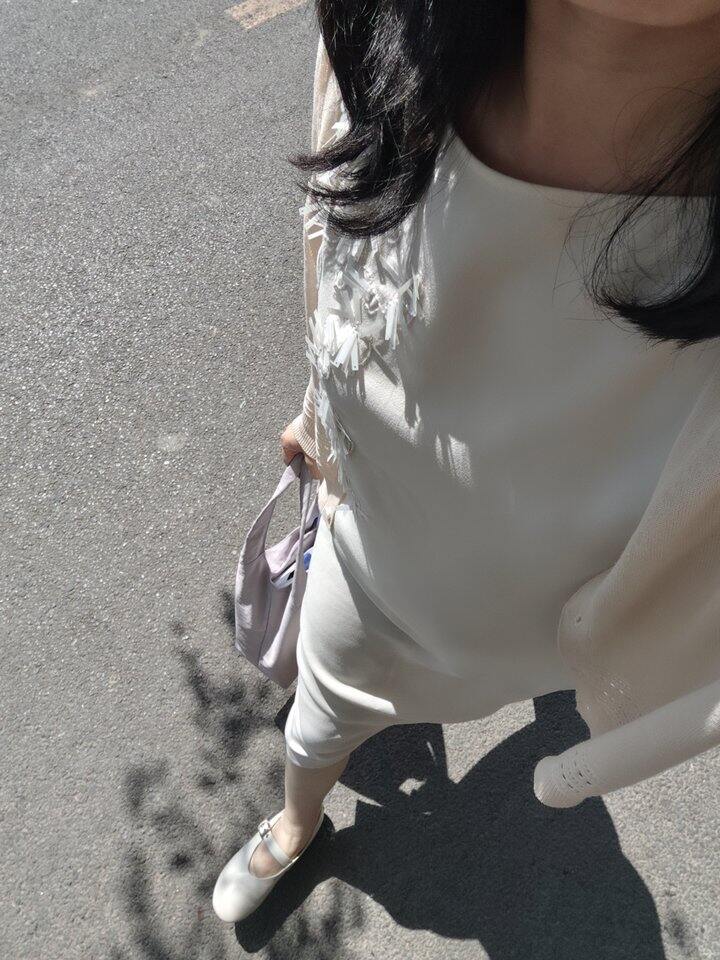 素色醋酸连衣裙