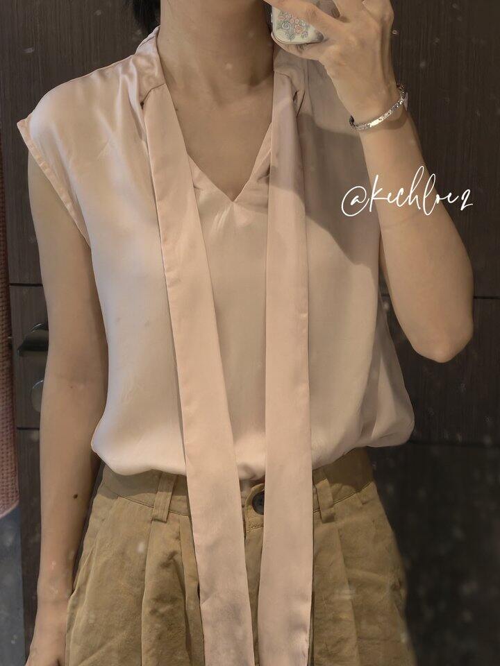 #晒单#天丝绑带背心