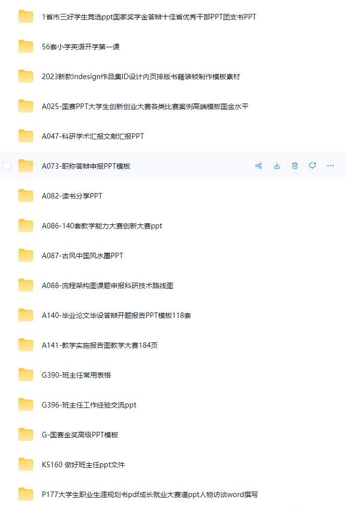 【百度网盘】各种类型的PPT，需要的直接保存呀