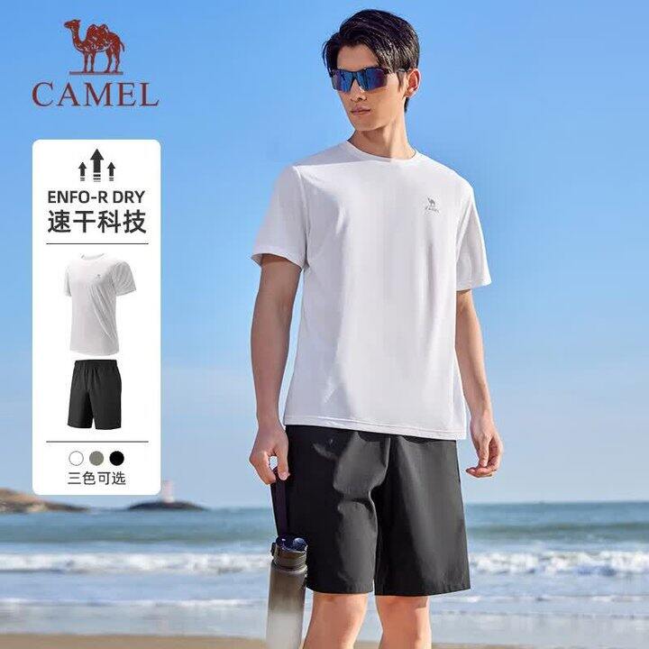 骆驼 男女运动短袖+短裤💰28.6/件