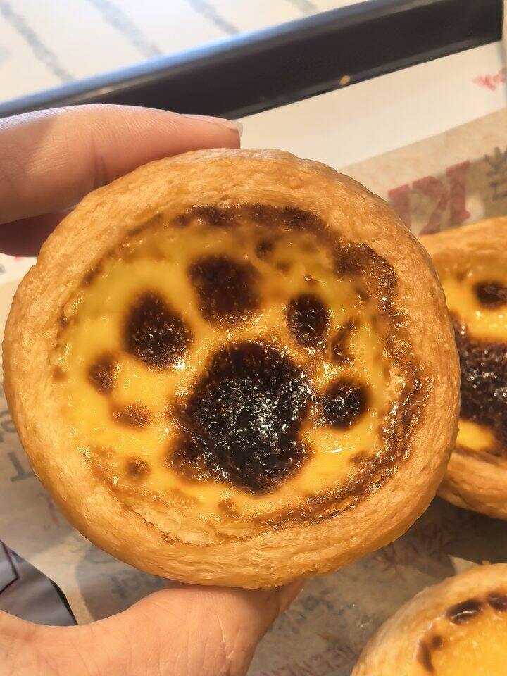 收到一个小狗爪蛋挞